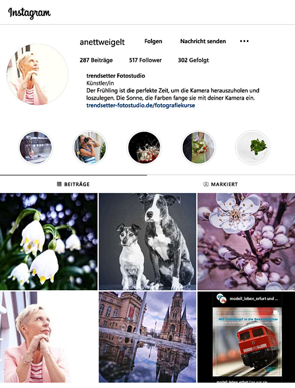 Experiment Instagram vom trendsetter Fotostudio Chemnitz