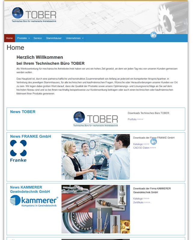 Webdesign und technische Umsetzung für die Website www.tb-tober aus Hohenstein-Ernstthal von uns trendsetter.media